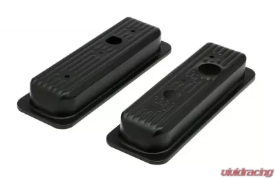 Trans-Dapt Performance GM 4.3L V6 ASPHALT BLACK POWDER COATED VALVE COVER CAPS - 8696