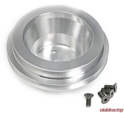 Trans-Dapt Performance WATER PUMP PULLEY ALUMINUM BB CHEVY LWP MACHINED FINISH - 8735