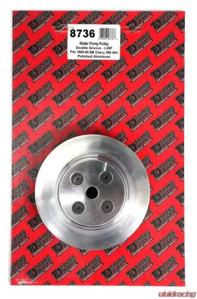 Trans-Dapt Performance WATER PUMP PULLEY ALUMINUM BB CHEVY LWP POLISHED FINISH - 8736
