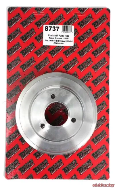 Trans-Dapt Performance CRANKSHAFT PULLEY ALUMINUM BB CHEVY LWP MACHINED FINISH - 8737