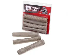 Trans-Dapt Performance SPARK PLUG WIRE BOOT PROTECTORS (4 pcs.); Universal Fit; 6 in. Long- SILVER