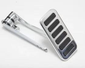 Trans-Dapt Performance Firewall mount Gas Pedal w/ Inserts; 4-1/4 x 2 in.- Pol. Aluminum with Steel Arm