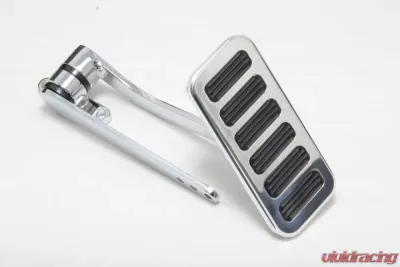 Trans-Dapt Performance Firewall mount Gas Pedal w/ Inserts; 4-1/4 x 2 in.- Pol. Aluminum with Steel Arm - 8956