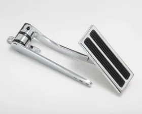 Trans-Dapt Performance Firewall mount Gas Pedal w/ Inserts; 4 x 1-1/2 in.- Pol. Aluminum with Steel Arm