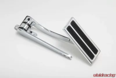 Trans-Dapt Performance Firewall mount Gas Pedal w/ Inserts; 4 x 1-1/2 in.- Pol. Aluminum with Steel Arm - 8958