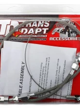 Trans-Dapt Performance THROTTLE CABLE with HOUSING; 24 in. LONG- STAINLESS STEEL                                     - 8988 - Image 3