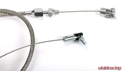 Trans-Dapt Performance THROTTLE CABLE with HOUSING; 24 in. LONG- STAINLESS STEEL - 8988