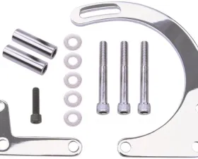 Trans-Dapt Performance LOW MOUNT Alternator Bracket (Lower Left); 2 Piece; 1955-68 CHEVROLET SB-CHROME Chevrolet 4.6L V8