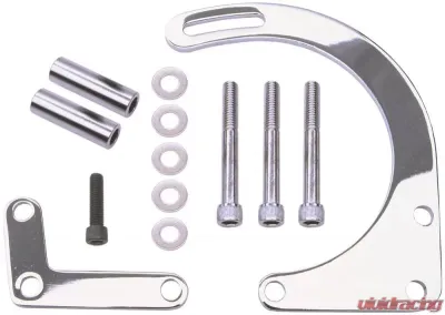 Trans-Dapt Performance LOW MOUNT Alternator Bracket (Lower Left); 2 Piece; 1955-68 CHEVROLET SB-CHROME Chevrolet 4.6L V8 - 8990