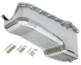 Trans-Dapt Performance Finned ALUMINUM, OEM-Style Oil Pan; 4 Qt Capacity- 1955-79 SB Chevy 283-350 Chevrolet