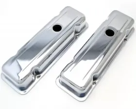 Trans-Dapt Performance TRADITIONAL Design Valve Covers; SHORT; 1980-1984 Chevy 229 90deg V6-CHROME Chevrolet 3.8L V6