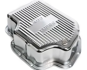 Trans-Dapt Performance CHROME STEEL EXTRA CAPACITY TRANSMISSION PAN; FINNED; GM TURBO 400