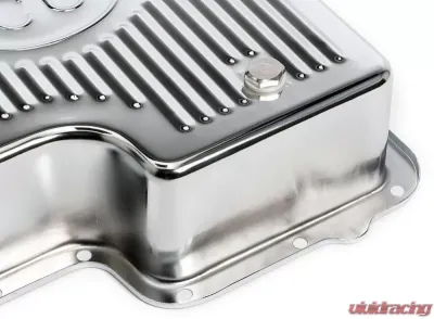 Trans-Dapt Performance CHROME STEEL EXTRA CAPACITY TRANSMISSION PAN; FINNED; FORD C6 - 9109