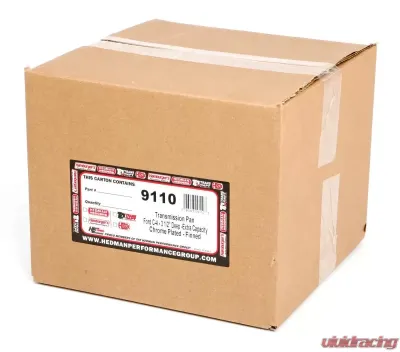 Trans-Dapt Performance CHROME STEEL EXTRA CAPACITY TRANSMISSION PAN; FINNED; FORD C4 - 9110