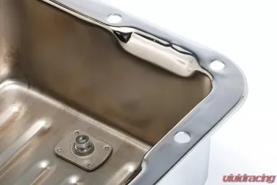 Trans-Dapt Performance CHROME STEEL EXTRA CAPACITY TRANSMISSION PAN; FINNED; FORD C4 - 9110