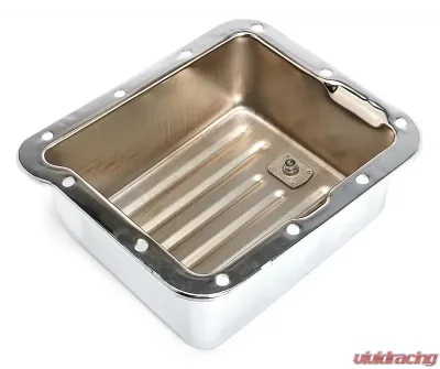 Trans-Dapt Performance CHROME STEEL EXTRA CAPACITY TRANSMISSION PAN; FINNED; FORD C4 - 9110