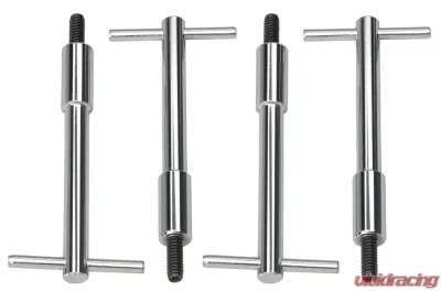 Trans-Dapt Performance 1/4 in.-20 x 4-1/4 in. Tall T-BAR Style Valve Cover Fasteners-CHROME - 9120