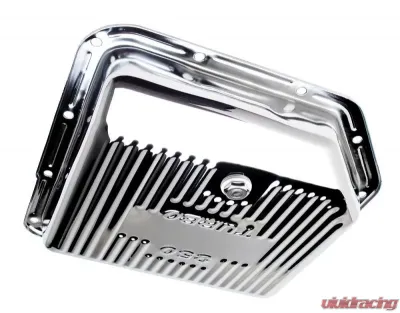 Trans-Dapt Performance TH350-CHROME Transmission Pan; Stock Capacity; Stock Depth; FINNED Bottom - 9122