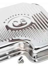 Trans-Dapt Performance FORD C-6-CHROME Transmission Pan; Stock Capacity; Stock Depth; FINNED Bottom                                     - 9125 - Image 6