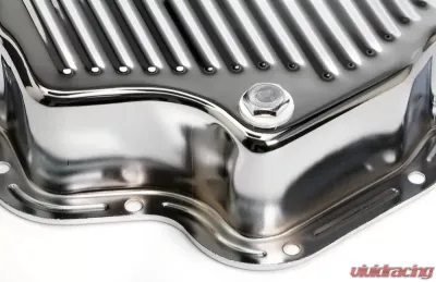 Trans-Dapt Performance TH400-CHROME Transmission Pan; Extra Capacity (+1.5 Qt); 3 in. Depth; FINNED - 9197