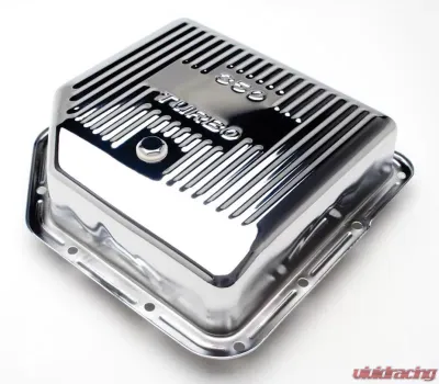 Trans-Dapt Performance TH350-CHROME Transmission Pan; Extra Capacity (+2 Qt); 3-1/2 in. Depth; FINNED - 9198