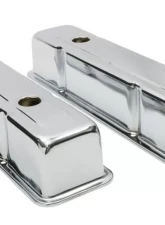 Trans-Dapt Performance TRADITIONAL Design Valve Covers; TALL; 58-86 SB Chevy; WITH Baffles-CHROME Chevrolet                                     - 9215 - Image 4