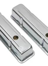 Trans-Dapt Performance TRADITIONAL Design Valve Covers; TALL; 58-86 SB Chevy; WITH Baffles-CHROME Chevrolet                                     - 9215 - Image 5