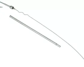 Trans-Dapt Performance 21 in. Long, OEM Replacement CHROME Oil Pan Dipstick; Chrysler 318-340-360