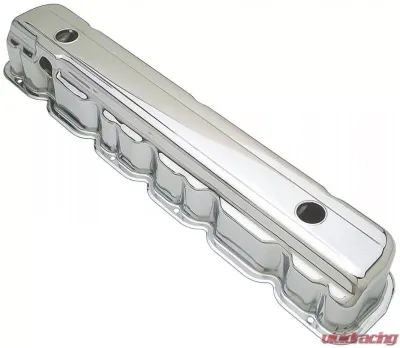 Trans-Dapt Performance TRADITIONAL Design Valve Covers; SHORT; Chevy 194, 230, 250, 292 L6-CHROME - 9233