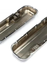Trans-Dapt Performance TRADITIONAL Design Valve Covers; SHORT; 1965-2000 BB Chevy 396-502-CHROME Chevrolet                                     - 9236 - Image 3