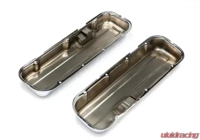 Trans-Dapt Performance TRADITIONAL Design Valve Covers; SHORT; 1965-2000 BB Chevy 396-502-CHROME Chevrolet - 9236