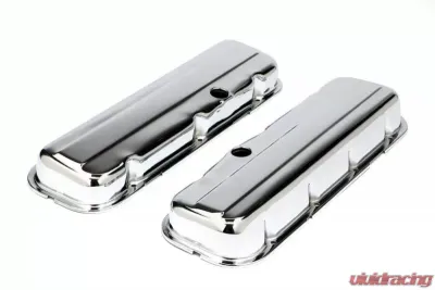Trans-Dapt Performance TRADITIONAL Design Valve Covers; SHORT; 1965-2000 BB Chevy 396-502-CHROME Chevrolet - 9236