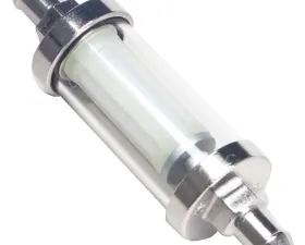 Trans-Dapt Performance 5/16 in. FUEL FILTER- GLASS and CHROME (not for fuel injection)