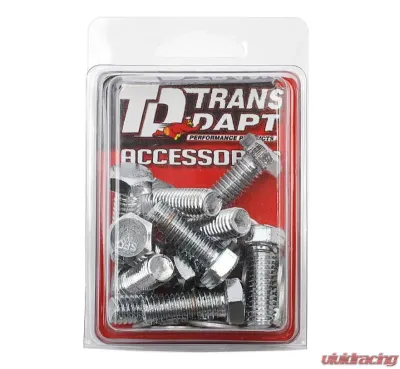 Trans-Dapt Performance INTAKE MANIFOLD BOLTS; 3/8 in.-16 X 1 in. Hex Head (12 bolts)-CHROME - 9265