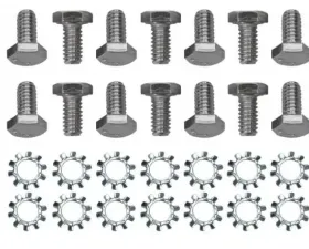 Trans-Dapt Performance Chevy 283-350 or 90 V6 and Oldsmobile Hex Head Oil Pan Bolt Set-CHROME