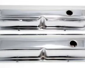 Trans-Dapt Performance TRADITIONAL Design Valve Covers; STOCK; FORD 352, 390, 406, 427, 428-CHROME