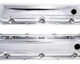 Trans-Dapt Performance TRADITIONAL Design Valve Covers; STOCK; FORD 429-460-CHROME