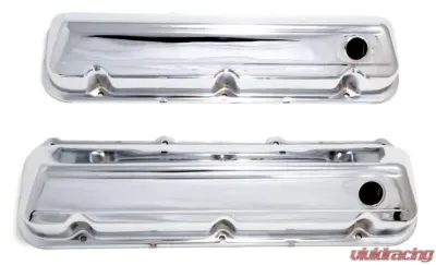 Trans-Dapt Performance TRADITIONAL Design Valve Covers; STOCK; FORD 429-460-CHROME - 9297