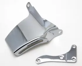 Trans-Dapt Performance O.E.-STYLE ALTERNATOR Bracket (Top); 69-75 CHEVROLET 305-350; LONG W/P-CHROME Chevrolet 1975 5.7L V8
