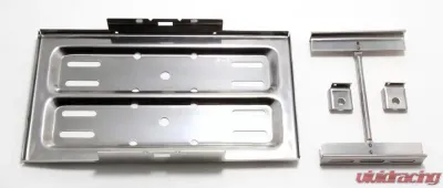 Trans-Dapt Performance 7-1/2 in. x 13-1/4 in. Battery Tray and Hold-Down-CHROME - 9323