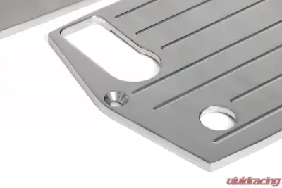 Trans-Dapt Performance Optima RED TOP (4 post) Battery Tray; PINSTRIPED (ball-milled)-Billet ALUMINUM - 9327