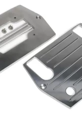 Trans-Dapt Performance Optima RED TOP (4 post) Battery Tray; PINSTRIPED (ball-milled)-Billet ALUMINUM                                     - 9327 - Image 3