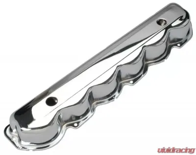 Trans-Dapt Performance TRADITIONAL Design Valve Covers; STOCK; 1965-1987 FORD 240-300 L6-CHROME Ford Bronco 1966-1967 3.9L 6-Cyl - 9357