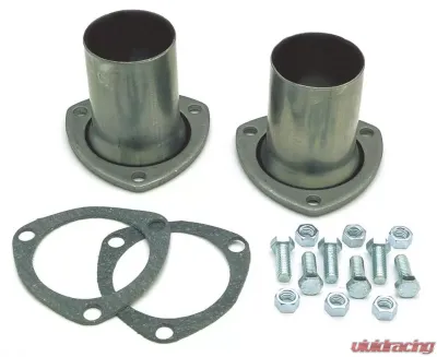 Trans-Dapt Performance HEADER REDUCERS; 2-1/2 in. System;3 in. 3-Bolt Flange (Pr)-ALUMINIZED Steel - 9374