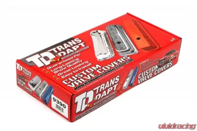 Trans-Dapt Performance TRADITIONAL Design Valve Covers; SHORT; 1980-1989 Chevy 2.8L V6-CHROME Chevrolet 2.8L V6 - 9390