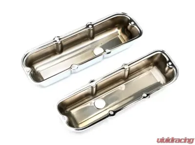 Trans-Dapt Performance TRADITIONAL Design Valve Covers; SHORT; 1980-1989 Chevy 2.8L V6-CHROME Chevrolet 2.8L V6 - 9390