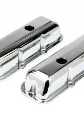Trans-Dapt Performance TRADITIONAL Design Valve Covers; SHORT; 1980-1989 Chevy 2.8L V6-CHROME Chevrolet 2.8L V6                                     - 9390 - Image 4