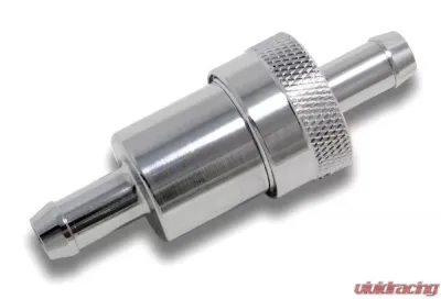 Trans-Dapt Performance 3/8 in. FUEL FILTER with BRONZE Element-CHROME (not for fuel injection) - 9407
