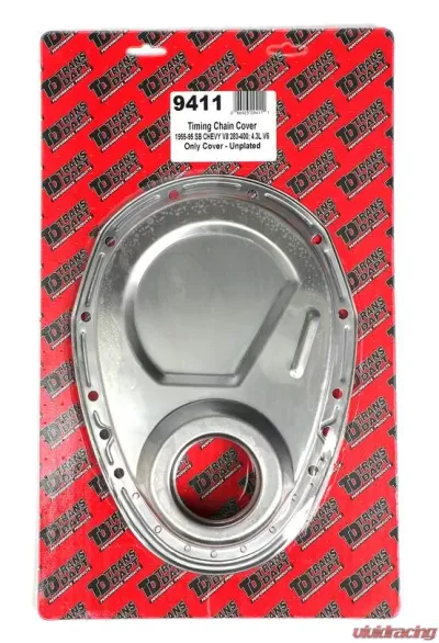 Trans-Dapt Performance RAW STEEL Timing Chain Cover (only)- Chevy 4.3L V6 or SB V8 (not for LT1) - 9411