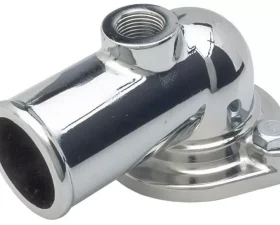 Trans-Dapt Performance Water Neck; FORD 429-460; O-Ring Seal; Built-in 3/8 in. NPT Port-CHROME